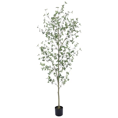7ft Faux Quince Leaf Tree with Realistic Trunks - Artificial Garden & Home Decor