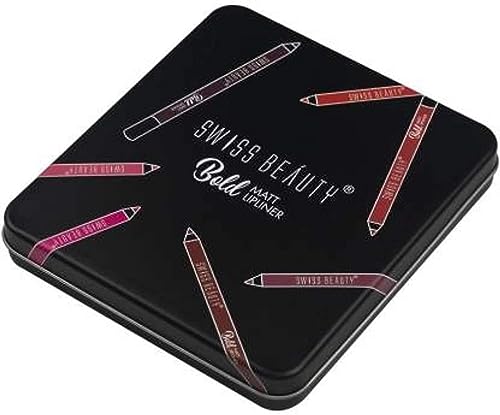 Waterproof Matte Lip Liner Set - 12 Multi Color Creamy Long-Lasting Pencils