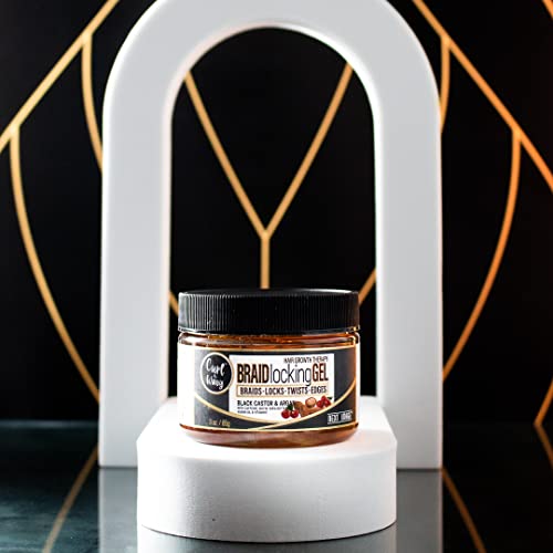 Locking Hair Gel for Braids & Locks - Black Castor & Argan, 1 Fl Oz - Variation of THIS listing