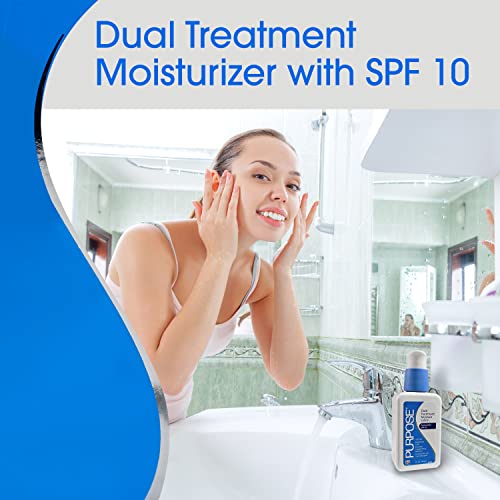 Dual Treatment Moisturizer with SPF 10 Oil-Free Fragrance-Free 4oz Pack of 4