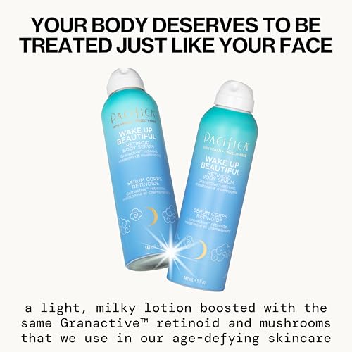 Wake Up Beautiful Body Lotion & Serum Set - 5 Fl Oz Each - Overnight Hydrating Duo with Retinoid & Melatonin - Vegan & Cruelty-Free - Variation of THIS listing