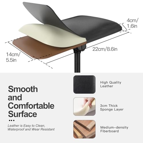 Tattoo Arm Rest Stand with Tray - Foldable PU Leather Cushion, Adjustable Height & Tilt, 50PCS Sponge Covers