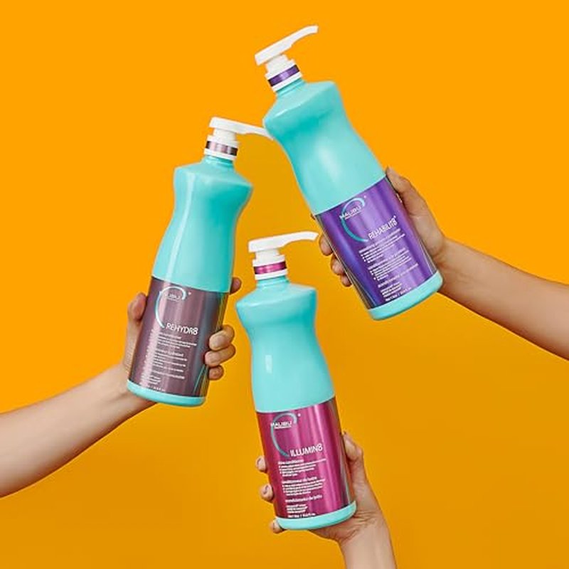 Malibu C REHABILIT8 Smoothing Protein Conditioner - Replenishes Hair Protein & Amino Acids to Prevent Breakage - Hydrating Conditioner for Damaged Hair