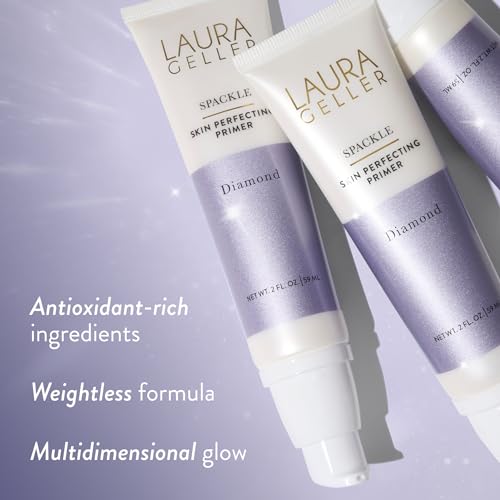 LAURA GELLER NEW YORK Illuminating Duo: Baked Balance-n-Glow Illuminating Foundation, Light and Spackle Skin-Perfecting Makeup Primer, Diamond