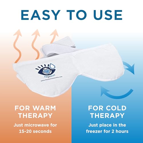 Heated Eye Mask for Relaxation & Cold Therapy - Adjustable & Reusable
