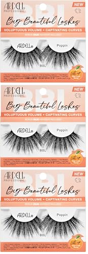 Ardell Big Beautiful Lashes 971 Poppin Triple Pack with Clear Lash Adhesive