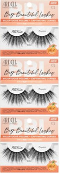 Ardell Big Beautiful Lashes 971 Poppin Triple Pack with Clear Lash Adhesive