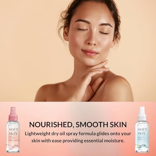 Jojoba & Argan Dry Body Oil Spray - Moisturizing After Shower Lotion, Pack of 2