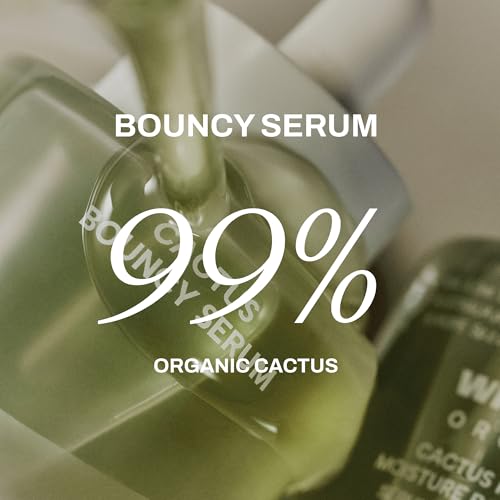 Whamisa Slow-Aging and Hydration Duo: Organic Cactus Magic Serum and Bouncy Serum Bundle