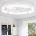 24-Inch Ceiling Fan with Lights - Low Profile Flush Mount with Remote & App Control - White, Variation of THIS listing