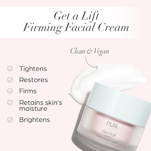 P?R MINERALS Firming Facial Cream, Get a Lift by Triple-Action Lightweight Moisturizer for Face & Neck Tightens Sagging Skin & Restores Firmness for Fine Lines & Wrinkles - Non-Greasy & Gluten Free
