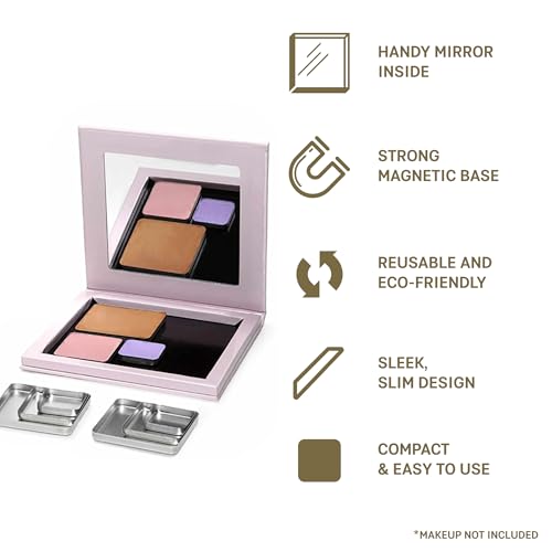 FIXY Makeup Repair Kit ? Repress Eyeshadows, Blush & Highlighter | Save Broken Makeup, Depot in Magnetic Palette | Includes Press, Square Pans, Binder Spray | Reusable, Travel-Friendly