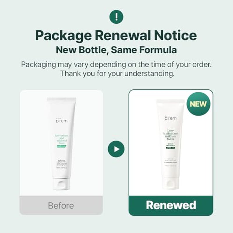 MAKE P:REM Safe Me. Relief Moisture Cleansing Foam, Delicate Eye-Friendly Face Wash for Sensitive Skin, pH Balanced Deep Pore Cleansing, Korean Skin Care, 5.07 Fl Oz, 150ml