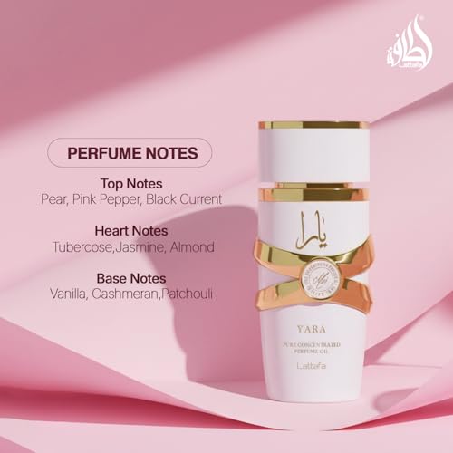 Lattafa Yara Moi Perfume Oil - Vanilla, Rose, Jasmine, Patchouli - Long-Lasting Fragrance for Women