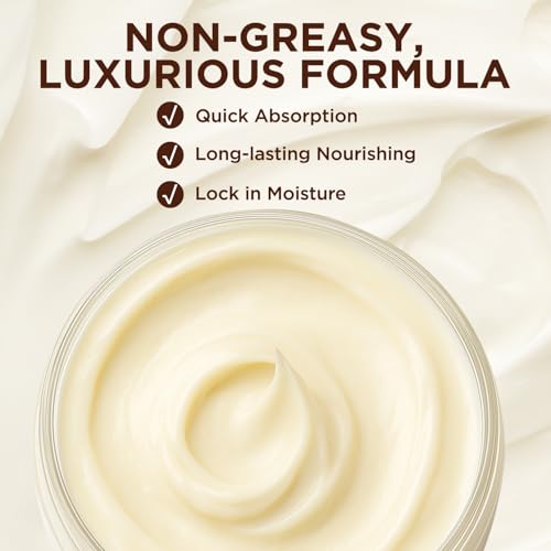 Vanilla Body Butter, Shea Body Butter for Women Dry Skin, Natural Vanilla Lotion for Body Care Smell Good-3.4 floz+6.8 floz(100ml+200ml)