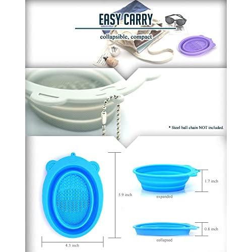 Collapsible Shaving Bowl - Silicone Rubber Multi Purpose Portable Bowl - Pocket Size, Easy to Carry, Durable, Flexible