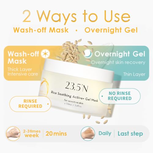 Rice Soothing Active+ Gel Mask 3.4 Fl Oz - Brightening & Hydrating Jelly Mask