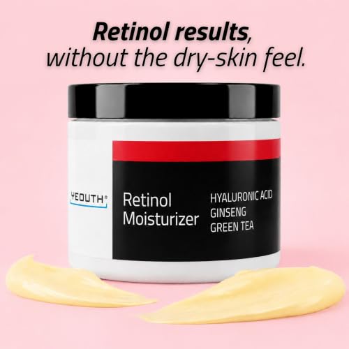 Retinol Face Moisturizer with Hyaluronic Acid - 4oz Night Cream - Paraben-Free
