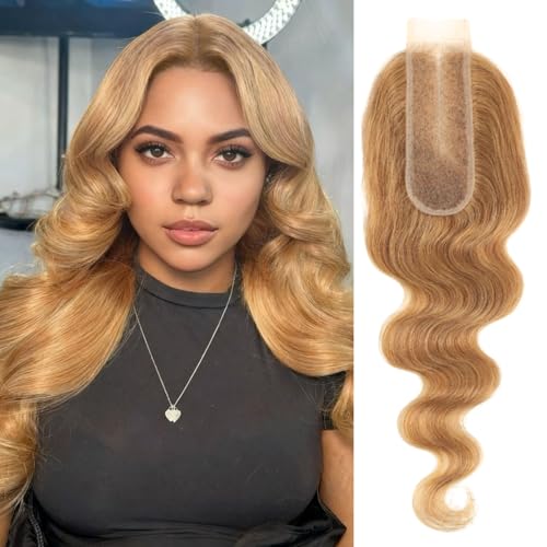 Honey Blonde 2x6 Lace Closure Human Hair Body Wave 180% Density - Variation of THIS listing