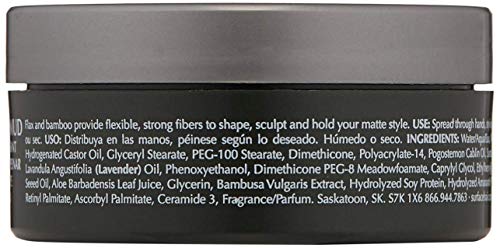 Men's Styling Hair Mud with Flax & Bamboo Fibers - Matte Finish, Flexible Hold - 2.25 oz