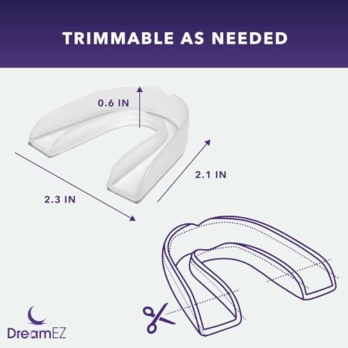 DreamEZ Clear Anti Grinding Mouth Guard for Clenching - 2 Pack, Custom Fit, Made in USA