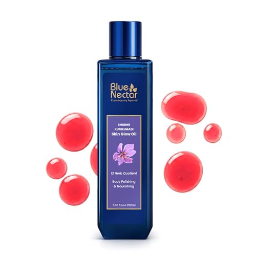 Kumkumadi Body Oil for Glowing Skin - 6.76 Fl Oz Ayurvedic Massage Oil