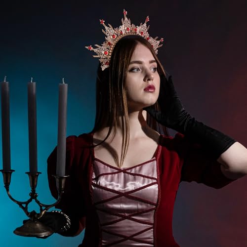 Red Butterfly Halo Crown Headpiece for Cosplay & Festivals - Handmade