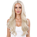 Long Blonde Wavy Curly Wig for Women - Natural Look, Adjustable Fit