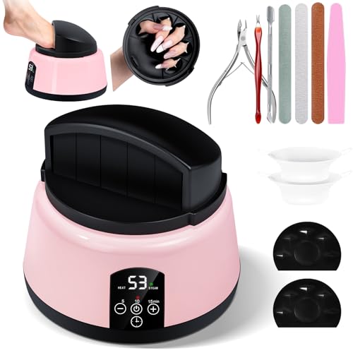 Pink Nail Polish Remover Steamer Machine with Soaking Bowl - Multicolor Variation