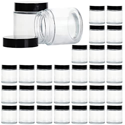 Clear 4oz Glass Cosmetic Jar with Lid - Pack of 30 - HOA Kinh