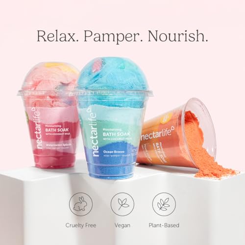 Fruit Smoothie Coconut Milk Bath Soak - Vegan Relaxing Bubble & Foot Care, 9 oz