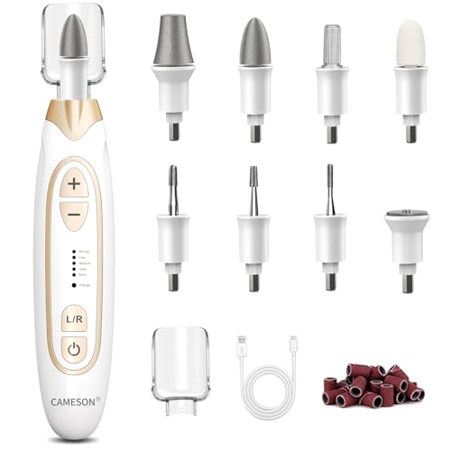 Cordless Electric Nail File Drill Set, Rechargeable Toe Nail Filer and Buffer, Toenail Grinder for Thick Toenails, Professional Manicure Pedicure Kit, Hand Feet Nails Care Tool for Women Men Human