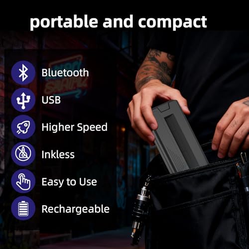 Portable Thermal Tattoo Stencil Printer with Transfer Paper for Artists & Beginners