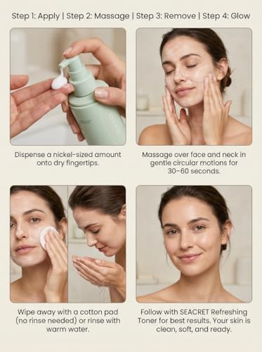 SEACRET Dead Sea Mineral Makeup Remover Cleansing Milk - Gentle, Vegan Face Cleanser 200ml
