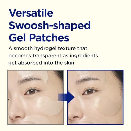 CKD Vita C TECA Triple Blemish Under Eye Gel Patches - Large Hydrogel for Dark Spots