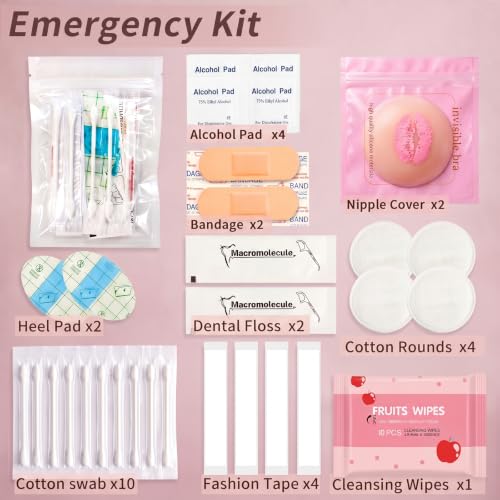 YouxuanAio White Wedding Emergency Kit for Bride - 40+ Essentials Bridal Survival Set