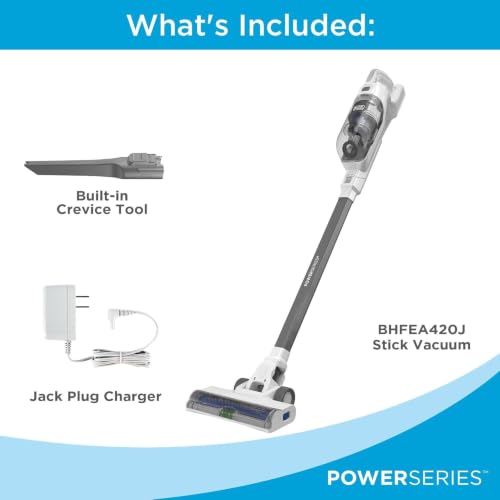 BLACK+DECKER POWERSERIES 16V MAX Cordless Stick Vacuum with LED Lights - Portable, Lightweight, Multi-Surface, Self-Standing