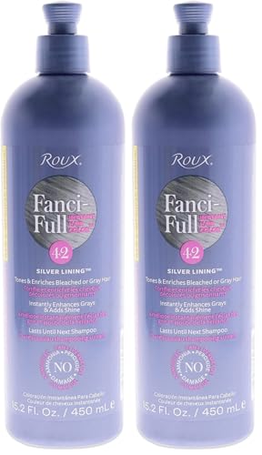 Roux Fanci-Full Silver Lining Hair Rinse - Instant Gray Coverage, 15.2 Fl Oz Pack of 2