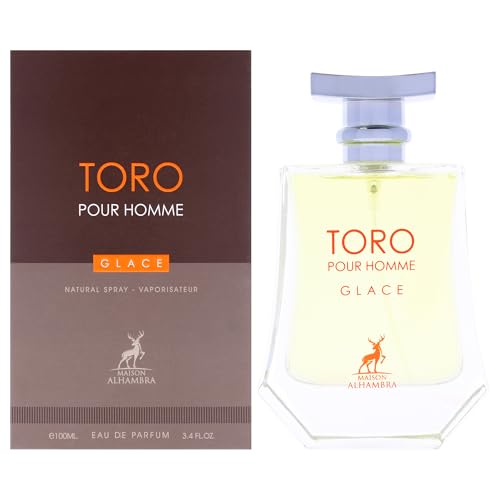 Maison Alhambra Toro Pour Homme Eau de Parfum Spray 3.4oz - Citrusy Aromatic Woody Fragrance for Men