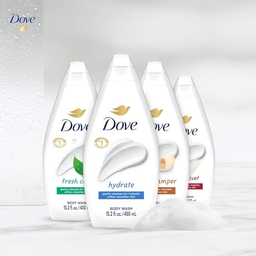 Dove Body Wash Variety 6-Pack ? Hydrate, Gentle Pamper, Fresh Care, and Silky Velvet, 15.2 Oz Ea