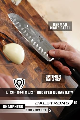 Dalstrong 7-Inch Santoku Knife Black G10 Handle - High-Carbon German Steel