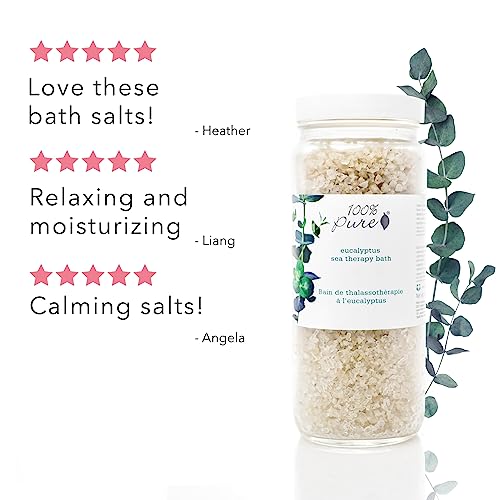 Eucalyptus Bath Salts - 15 oz Sea Mineral Soak for Relaxation & Skin Nourishment