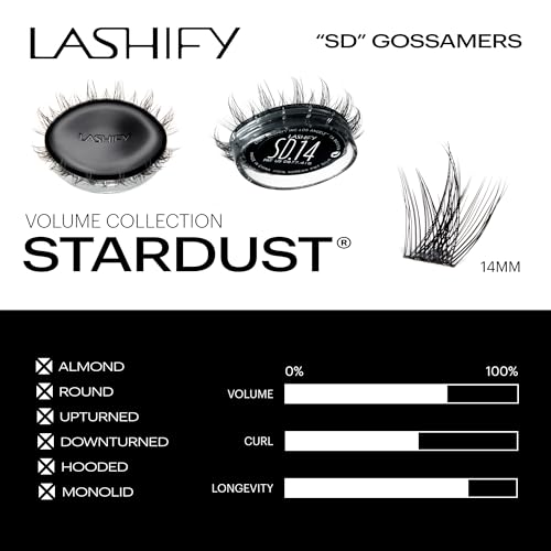Lashify Stardust 14mm Gossamer Multi-Layered False Eyelash Refill Black - Variation of THIS listing