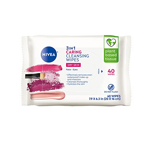 Gentle Waterproof Makeup Remover Wipes for Sensitive Skin - 40 Count
