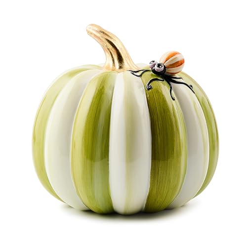 MacKenzie-Childs Small Resin Pumpkin with Fergal’s Spider Fall Decor