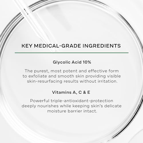 Glycolic Acid Facial Cleanser - Gentle Exfoliating Skin Wash for Discoloration 6.7oz