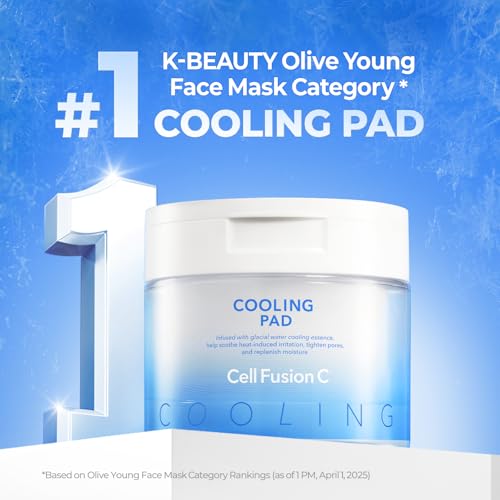 Cell Fusion C Post Alpha Cooling Pad ? Hydrating & Cooling Korean Toner Pads | Panthenol & Glacier Water | Hydrating, Depuffing, Pore-Minimizing | 70 Pads / 6.08 fl.oz.