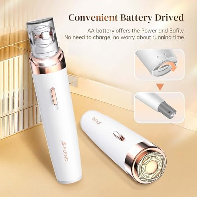 Epilator for Women, 2-in-1 Facial Hair Removal Epilator, Painless Designed Hair Remover with Built-in LED Light for Precision, Smooth Glide Hair Remover for Women Face Lips Chin Peach Fuzz
