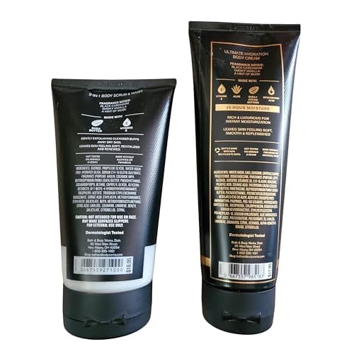 Bath & Body Works Men's Noir Ultimate Hydration Body Cream and Body Scrub