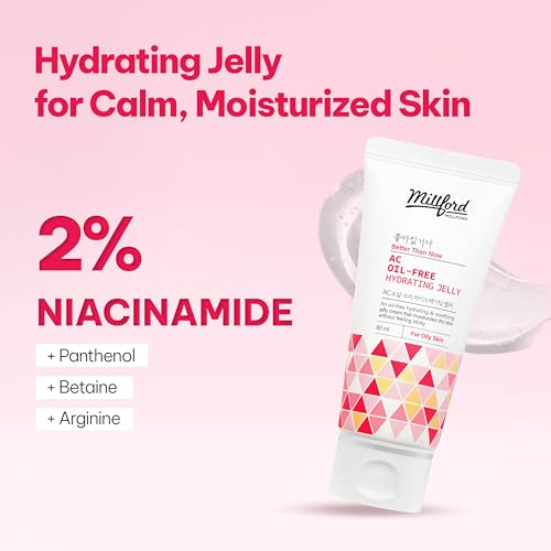 Oil-Free Hydrating Gel Moisturizer with Niacinamide 80ml - Non-Greasy Korean Skincare